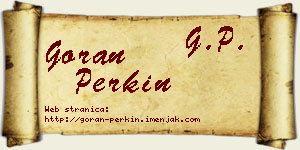 Goran Perkin vizit kartica